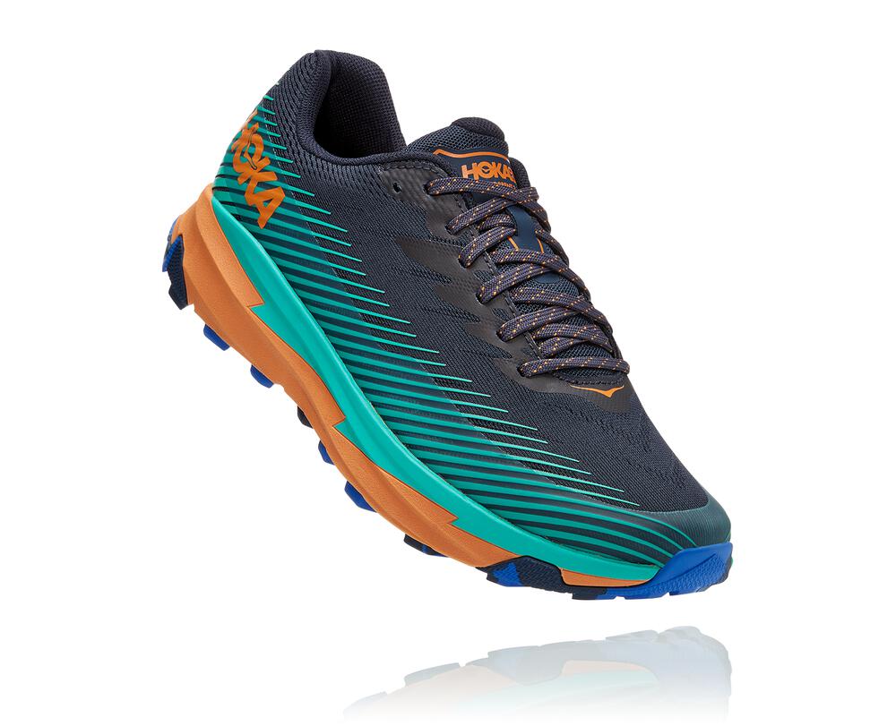 Hoka One One Torrent 2 Moški Trail Tekaški Čevlji Mornarica / Turkizna SI-754329J